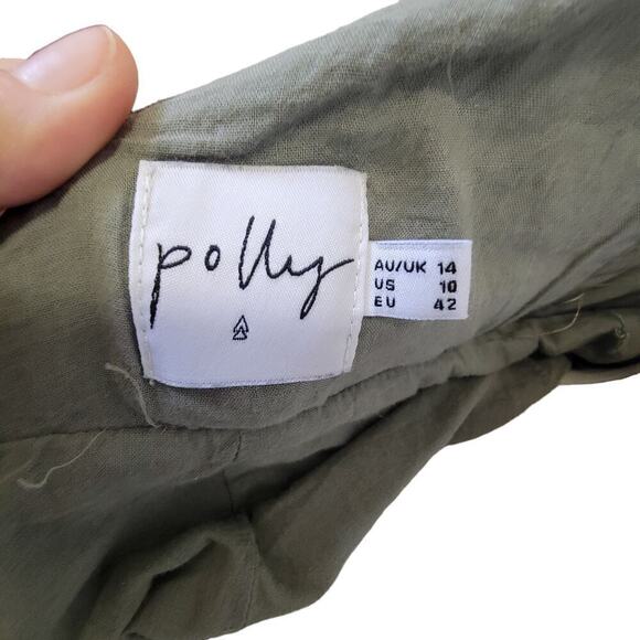 Princess Polly Haulter Deep V Bust Button Accent Backless Casual Pant Romper 10 - Picture 9 of 11